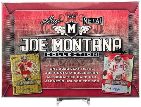 2020 leaf metal joe montana collection football hobby box|2020 Leaf Metal Joe Montana Collection Football Cards.